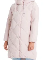 Sanctuary Hooded Down & Feather Fill Puffer Coat In Cloud Pink