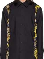 Versace Jeans Couture Black Paneled Shirt In E899 Black