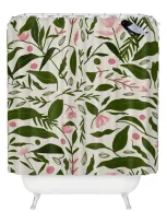 Deny Designs The Plant Lady Shower Curtain In Cream