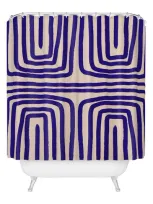 Deny Designs Blue Introspection Shower Curtain