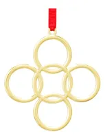 Nambe Holiday Twelve Days Of Christmas 5 Golden Rings Ornament In Gold-tone