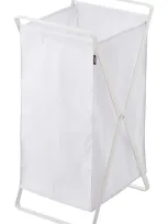 Yamazaki Tower Laundry Hamper In White