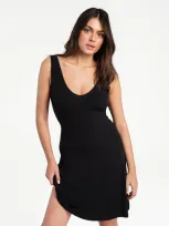 Lole Traverse V-neck Dress In Black Beauty