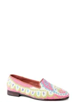 Bypaige Needlepoint Paisley Loafer In Pink