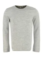 Comme Des Garçons Long Sleeve Crew-neck Sweater In Grey