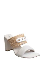 Naked Feet Propriety Slide Sandal In White