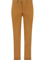 Pt Torino Master-fit Cotton Trousers In Brown