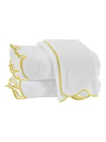 Matouk Cairo Scalloped Edge Cotton Bath Towel In Lemon