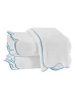 Matouk Cairo Scalloped Edge Cotton Bath Towel In Light Blue