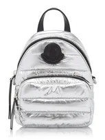 Moncler Kilia Small Metallic-nylon Crossbody Bag In Silver