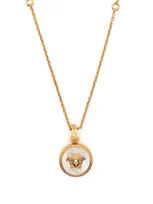 Versace Medusa Head Pendant Necklace In Gold