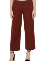 Liverpool Los Angeles Ankle Wide Leg Trousers In Brunette