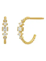 Bony Levy Mykonos Diamond Hoop Earrings In 18k Yellow Gold