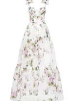 Milla Apple Blossom Tender Floral Maxi Tie-strap Dress