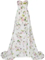 Milla Apple Blossom Strapless Maxi Dress With Front Slit