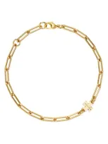 Tory Burch Good Luck Chain Bracelet In Tory Gold