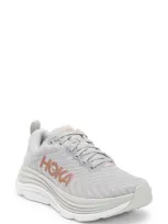 Hoka Gaviota 5 Wide Running Shoe In Harbor Mist / Rose Gold