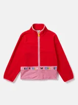 Stella Mccartney Logo Tape Zip Jacket In Red