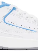 Nike ジュニア｜ホワイト＆ブルー Air Jordan 2 Retro Low スニーカー In White/uni Blue-grey