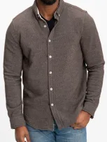 Threads 4 Thought Mika Fleece Button-down Shirt In Espresso