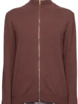 Paul Smith Purple Zip Cardigan In 55 Purples