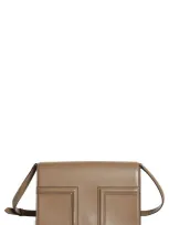 Totême T-flap Convertible Crossbody Bag In Taupe