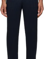 Issey Miyake Navy Basics Trousers In 75-navy