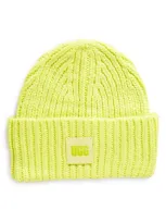 Ugg Chunky Ribbed Beanie In Tennis Green