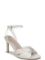 Naturalizer Pnina Tornai For  Cariad Ankle Strap Dress Sandals In Silk White Satin