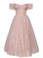 Milla Misty Rose Sparkly Cocktail Midi Tulle Dress