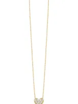 Bony Levy Mika Pavé Diamond Heart Pendant Necklace In 18k Yellow Gold