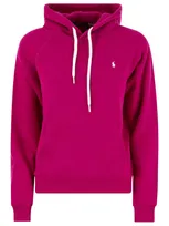 Polo Ralph Lauren Cotton Sweatshirt With Logo In Fuxia