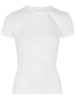 Helmut Lang Ribbed Cotton-jersey Top In White