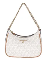 Michael Michael Kors Jet Set Zipped Shoulder Bag In White