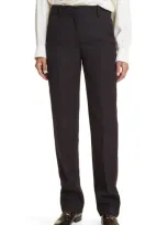 The Row Borgo Straight Leg Wool Trousers In Hickory