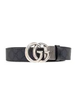 Gucci Reversible Gg Marmon Belt In Blue