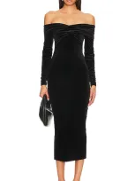 Allsaints Delta Velvet Dress In Black