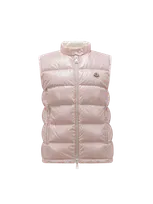 Moncler Collection Alcibia Down Vest Pink In Rose