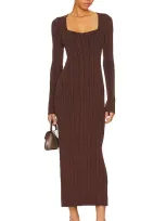 Pistola Brigitte Maxi Dress In Cocoa Noir