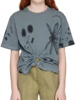 Collina Strada Ssense Exclusive Kids Gray Flower Burst T-shirt