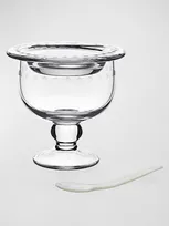 William Yeoward Crystal Katerina Caviar Server For 2 With Spoon In Transparent