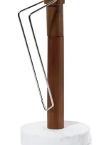 Nambe Chevron Paper Towel Holder In Brown