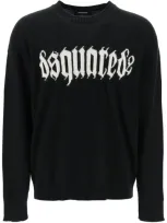 Dsquared2 Gothic Logo Sweater In Multicolor