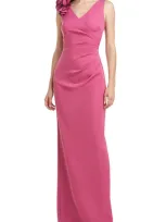 Js Collections Anais Sleeveless Column Gown In Rose Violet