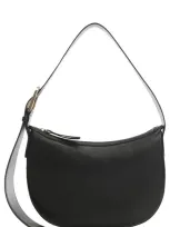 Mango Women's Leather Shoulder Bag In Black