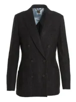 Maurizio Miri Dark Grey Grace Blazer In Gris