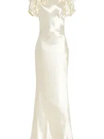 Altuzarra Lafont Silk Ruffle Maxi Dress In Ivory