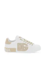 Dolce & Gabbana Portofino Leather Sneakers In Multicolor