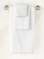 Matouk Whipstitch Bath Towel In Sterling