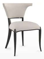 Caracole Be My Guest Dining Chair In Silver Gray